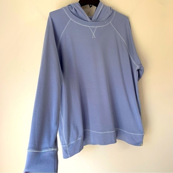 Eddie Bauer Woman’s pullover Blue Hoodie Sweat Shirt Size Large - Picture 3 of 9
